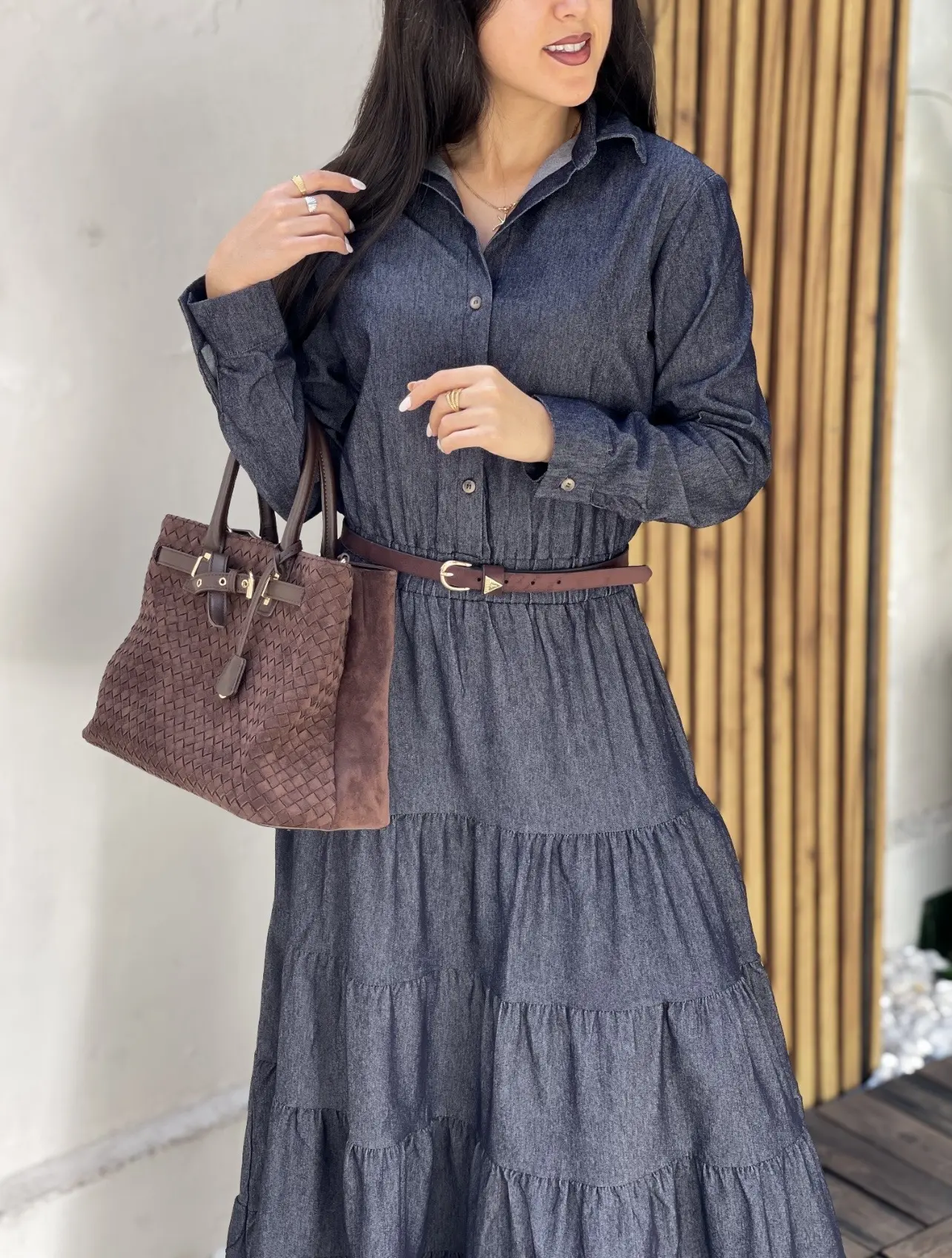 پیراهن جین سرمه ای